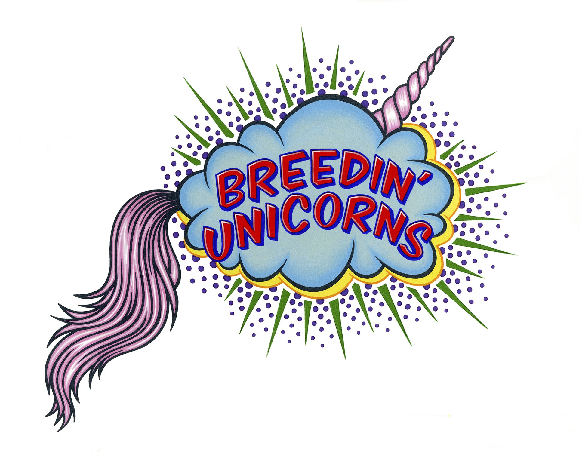 Breedin' Unicorns Logo Design in Color