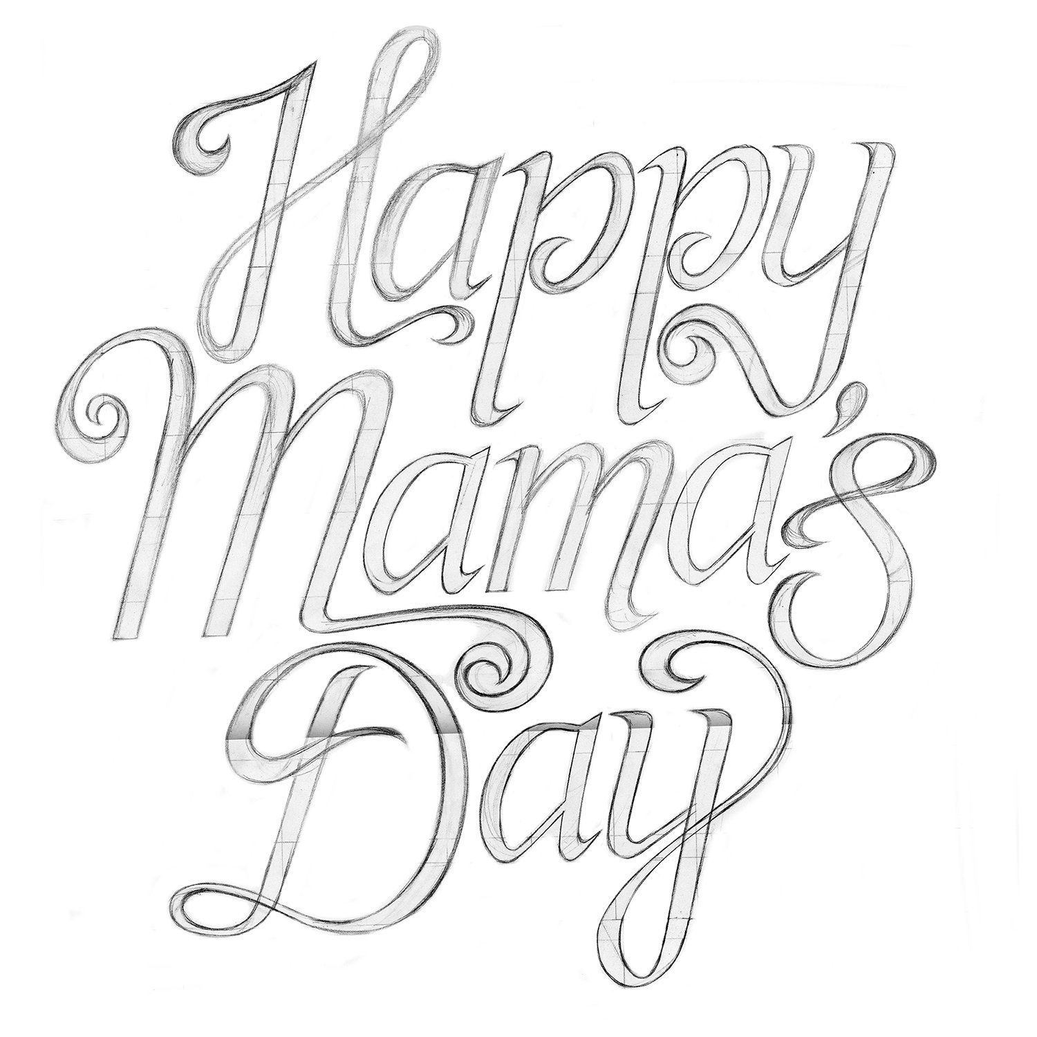 Happy Mama's Day logotype design I created.