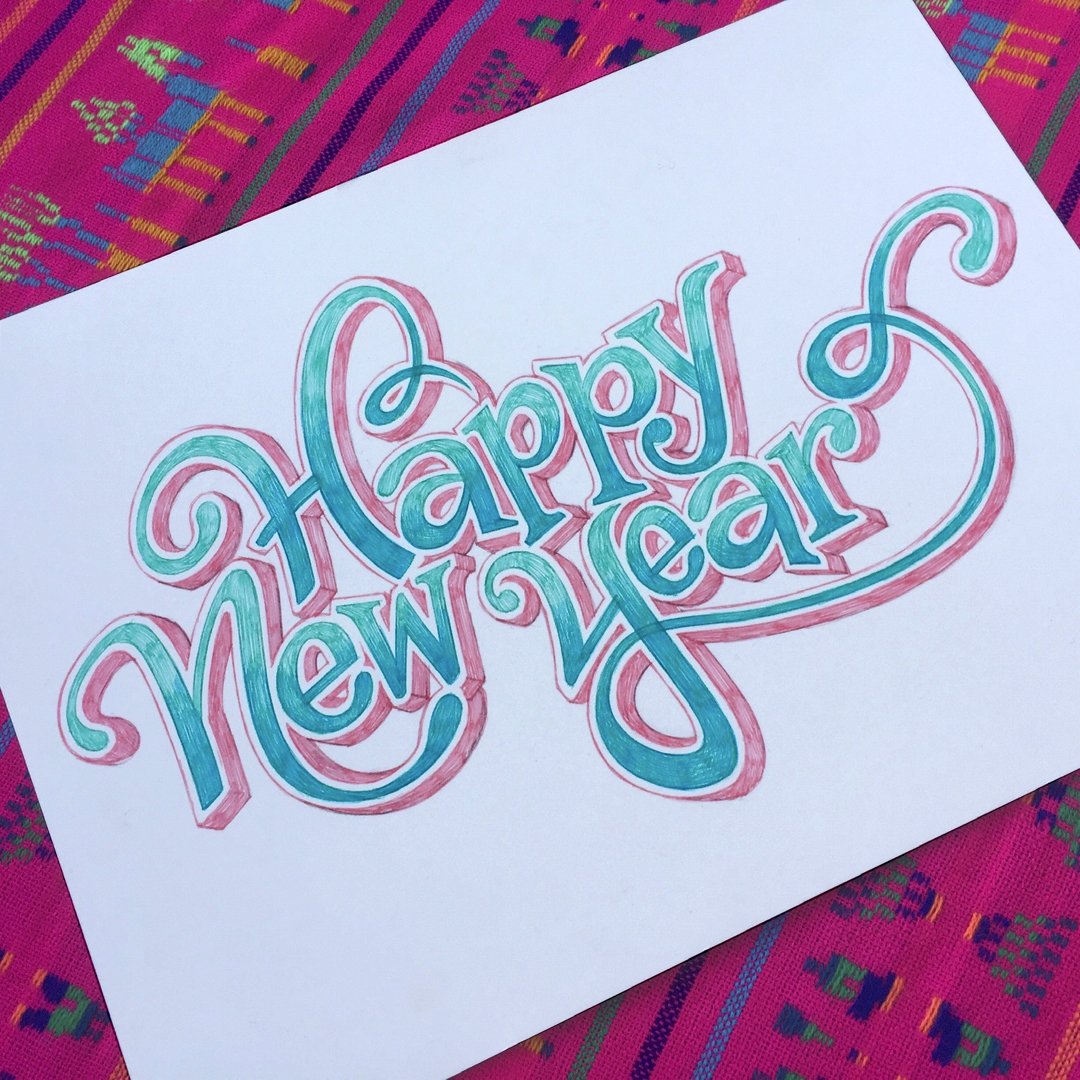 Happy New Year logotype design I created.