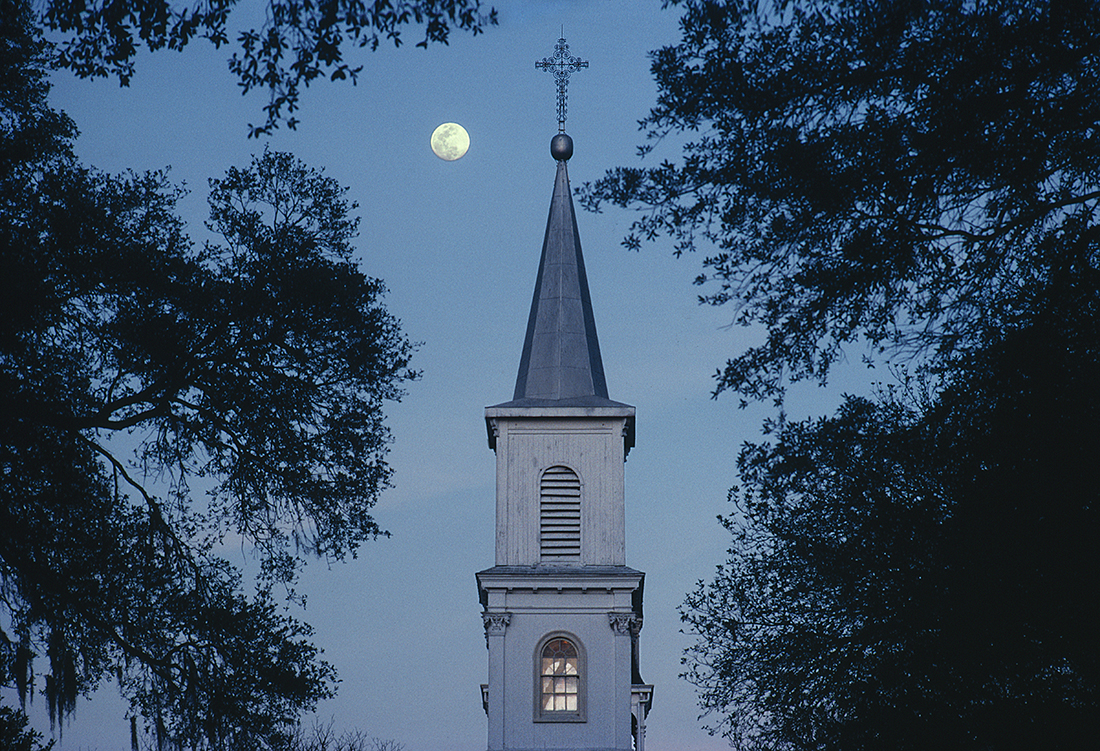 St. Charles Church with Moon