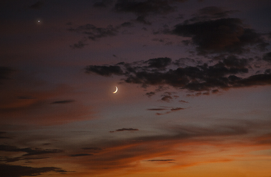 Crescent Moon Sunset