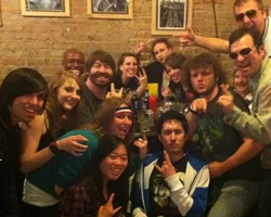 That feeling of community is a big part of why social media is so huge. The air guitar flash mob was created one in less than a month.