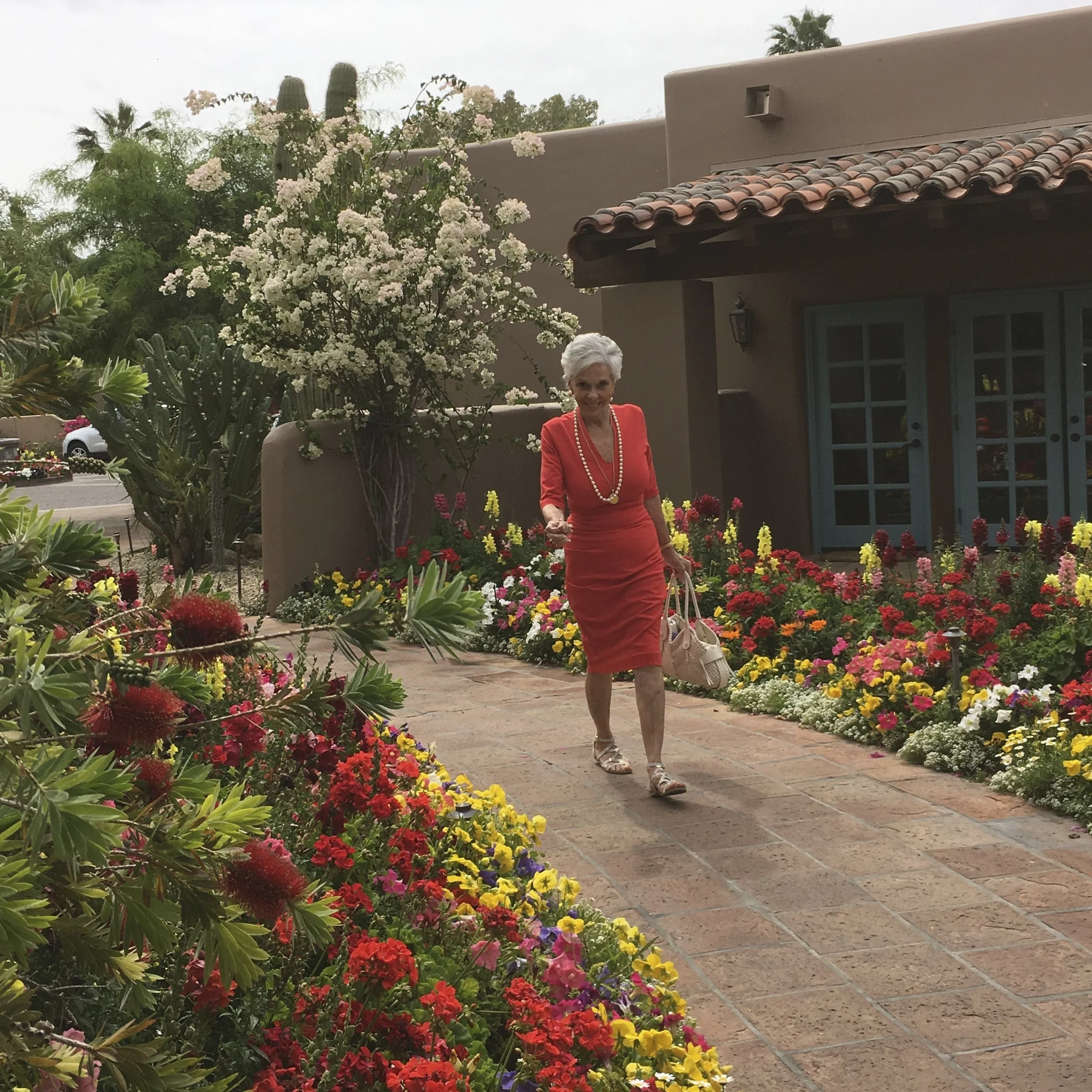 Beautiful Great-Grandma Lois arriving for the luncheon.