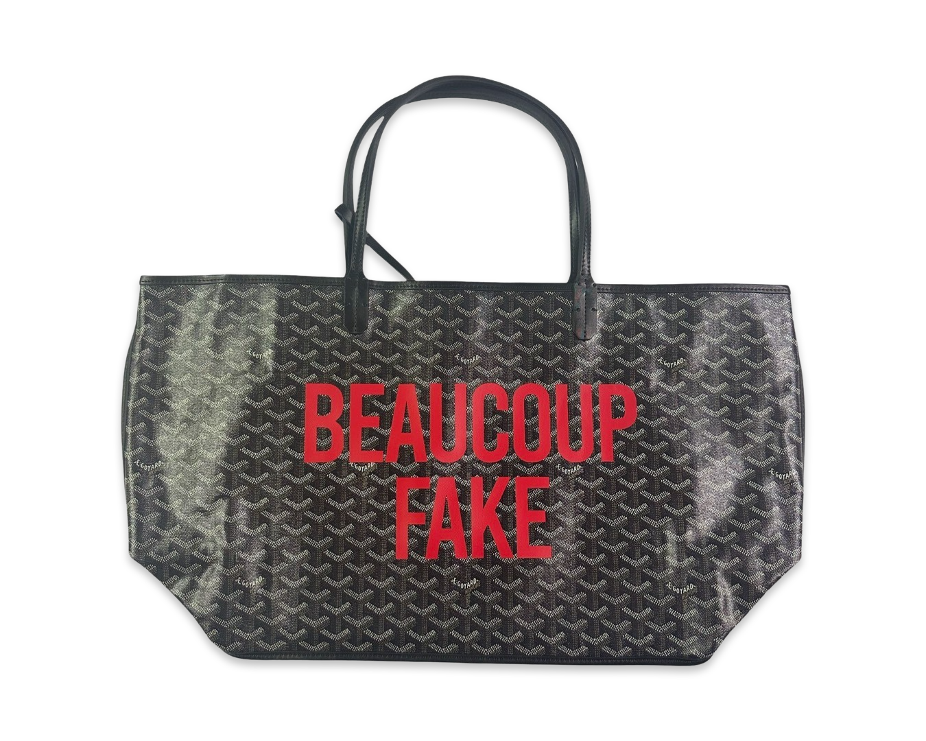 Beaucoup Fake Tote Black/Red