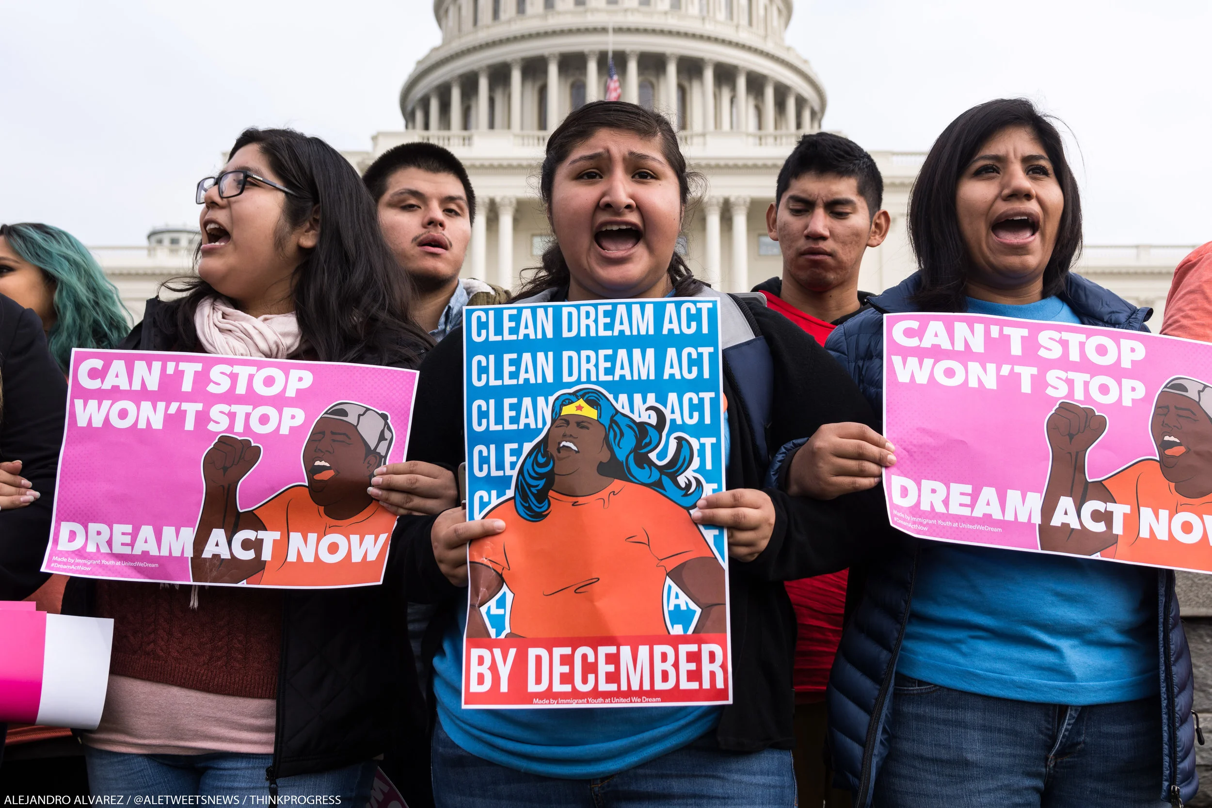 DREAMers marched to the west front of the Capitol, where they demanded Ryan put the DREAM Act to a vote.