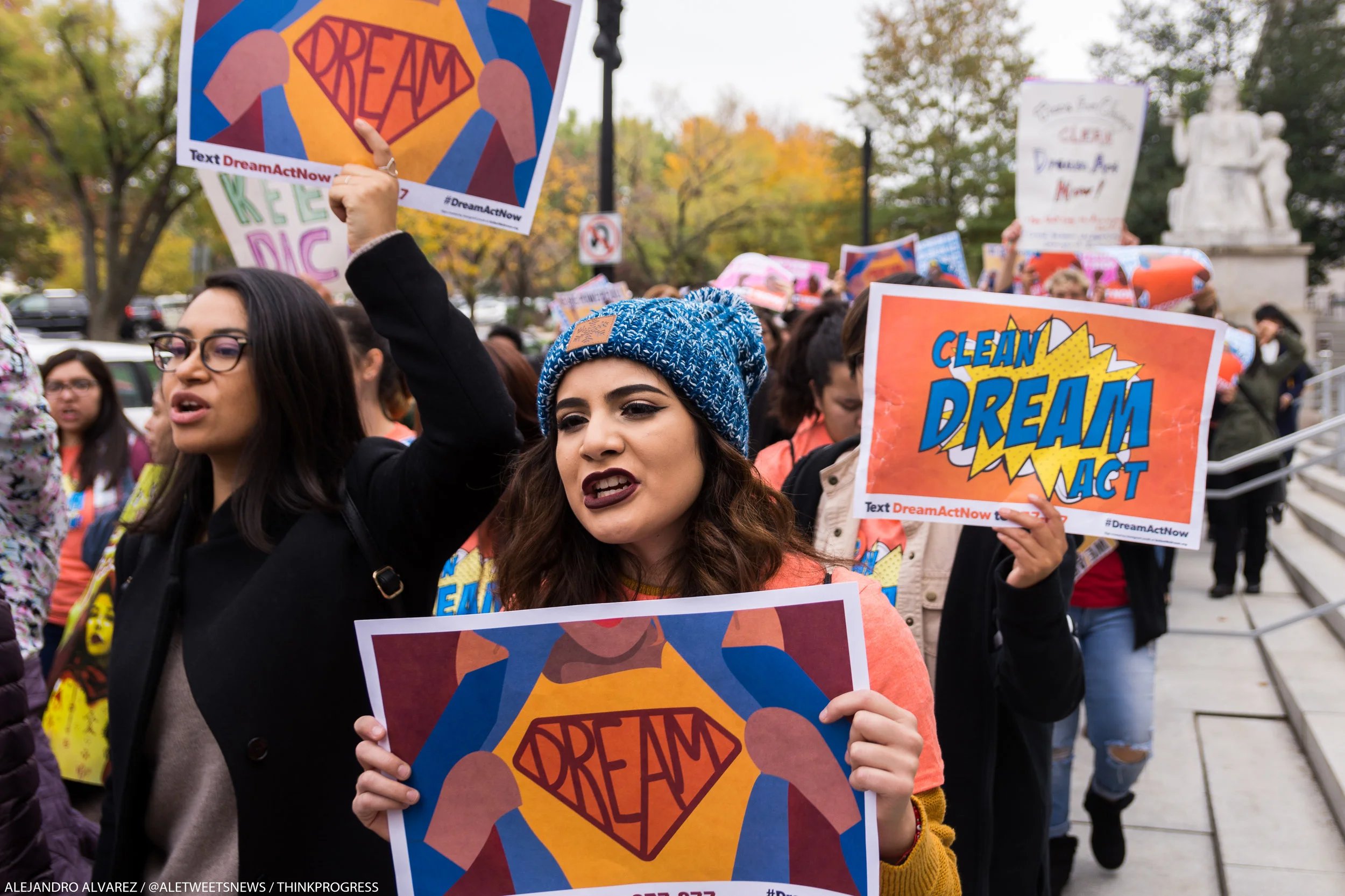 A march down Independence Avenue led to cheers whenever a Capitol Hill staffer waved in support.
