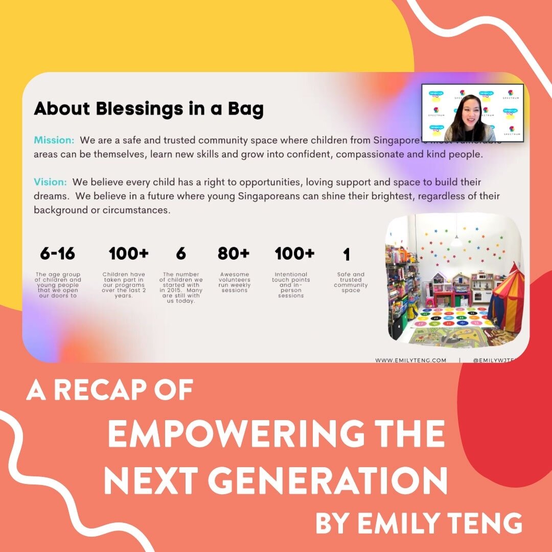 Last month, our founder, Emily, shared about her personal journey as a social entrepreneur with Blessings in a Bag! She also gave some tips on how one can support entrepreneurs and youths who are driving change. 😌⁠
⁠
It was a heartfelt webinar sessi