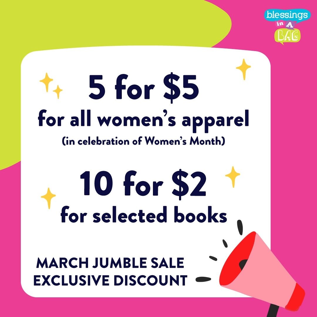 We're excited to share our Jumble Sale promotion for the month of March! Come down to our space and enjoy these exclusive discounts. 🛍️ ⁠
⁠
Our items are either brand new or in mint condition, so come on down and shop to your heart's content! We hop