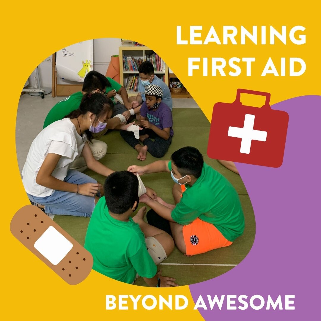 A huge shoutout to the students from HCI for coming down to conduct a Beyond Awesome session with our kids! 😊 We learnt about the importance of first aid and how to properly treat and bandage injuries. ⁠
⁠
It was a fun and hands-on session and our k