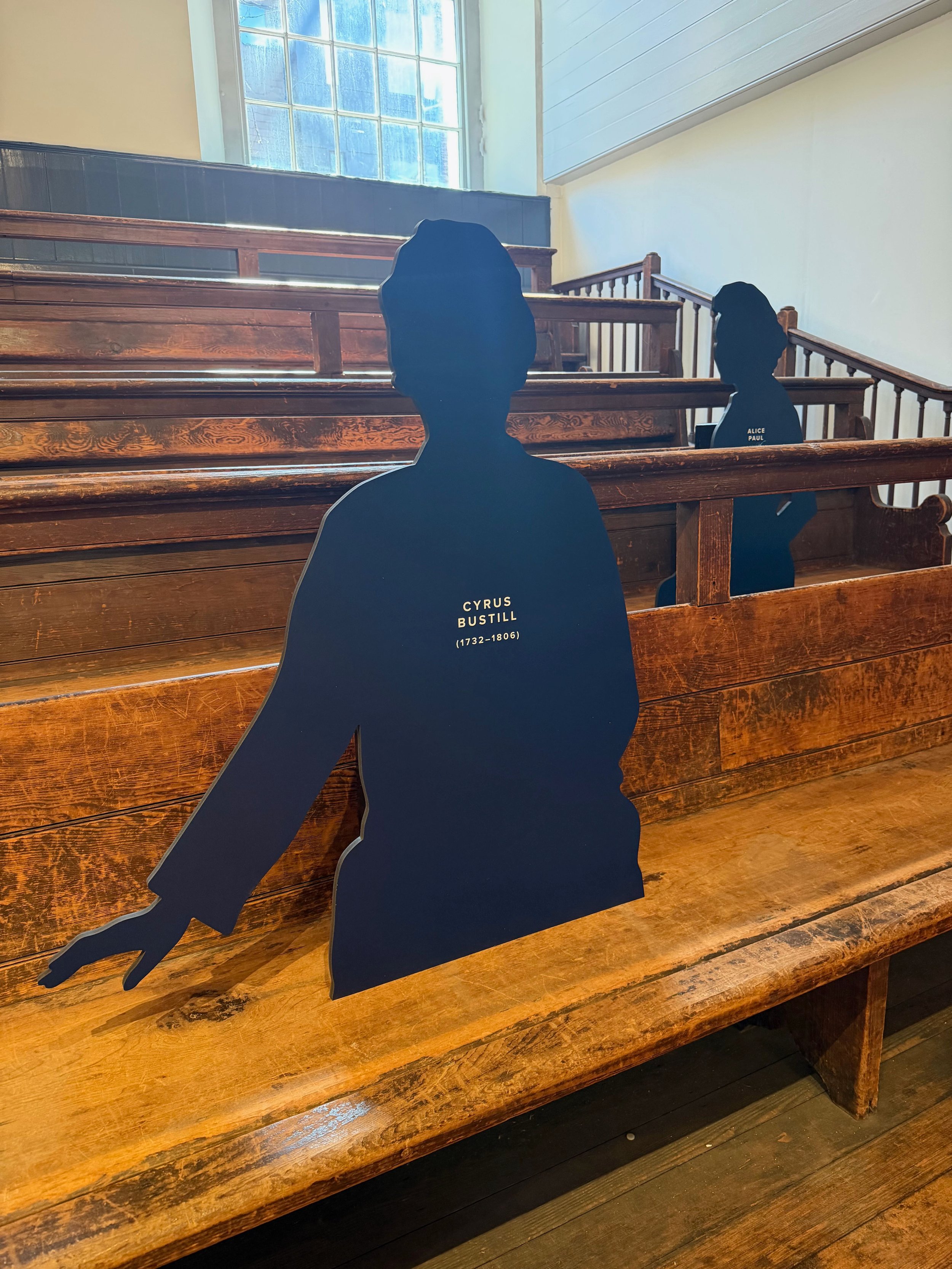  life-size custom illustrated silhouettes with audio recordings 