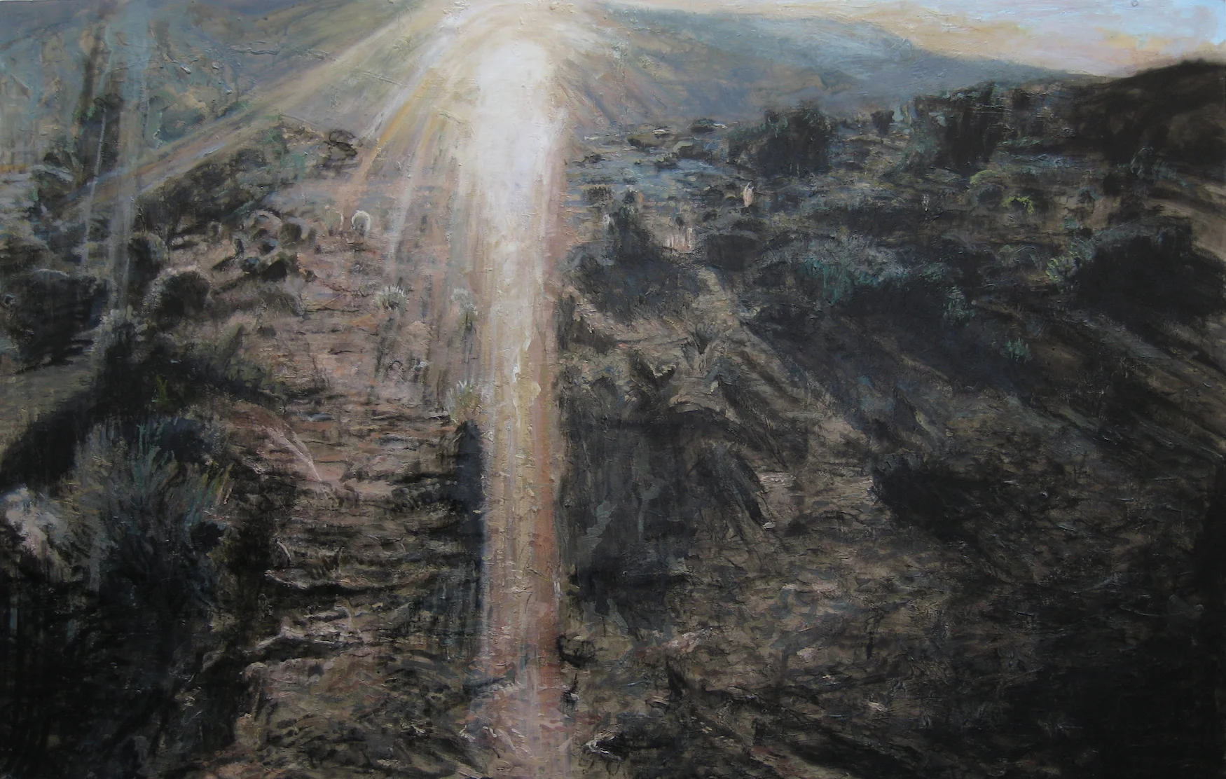 Everything Began And Then Never Made It Back, Acrylic, Charcoal, Oil - 2013 - 48"x60" - SOLD