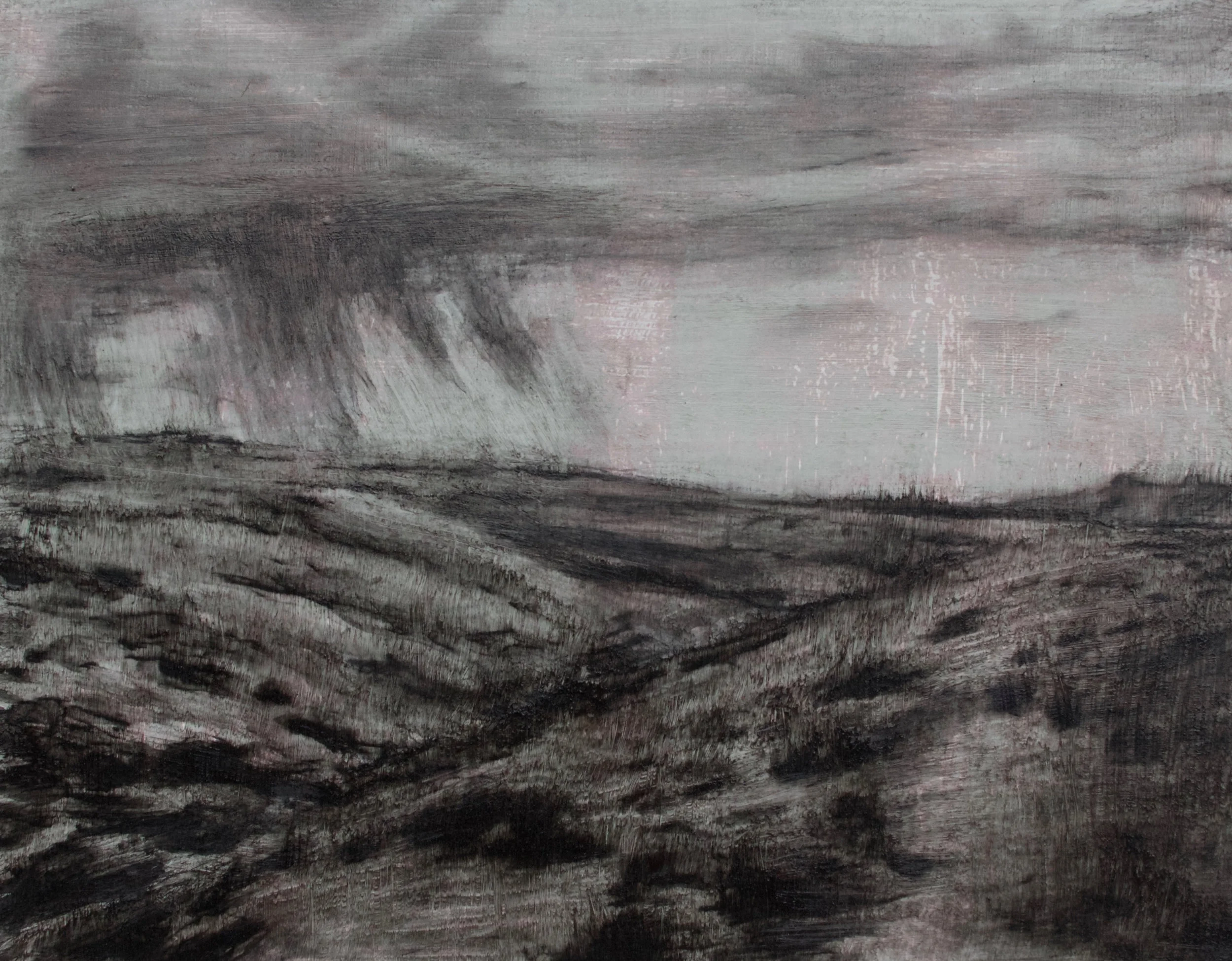 Lightning Arroyo, Charcoal and Acrylic - 2016 - 12"x16" - SOLD