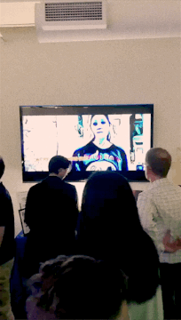 People at Rohil's Exhibit at Digital Daze.gif