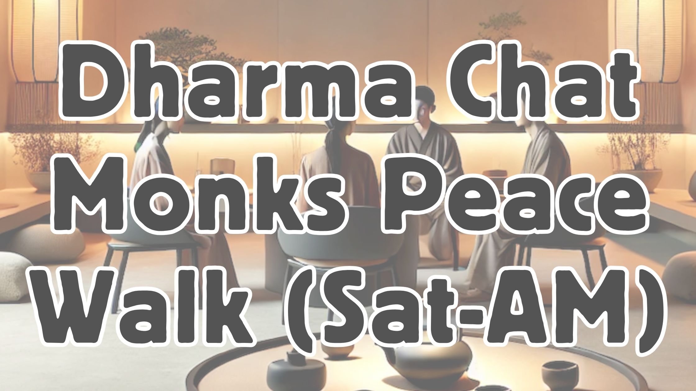 Dharma Chat Sharing - Monks Walk for Peace (Saturday virtual coffee)