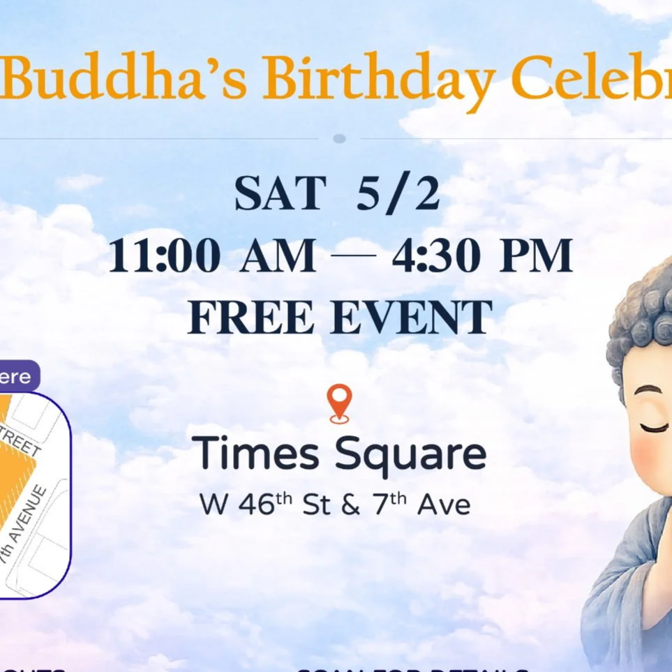 FYI: 2026 Buddha's Birthday Celebration (Fo Guang Shan) @ Times Sq