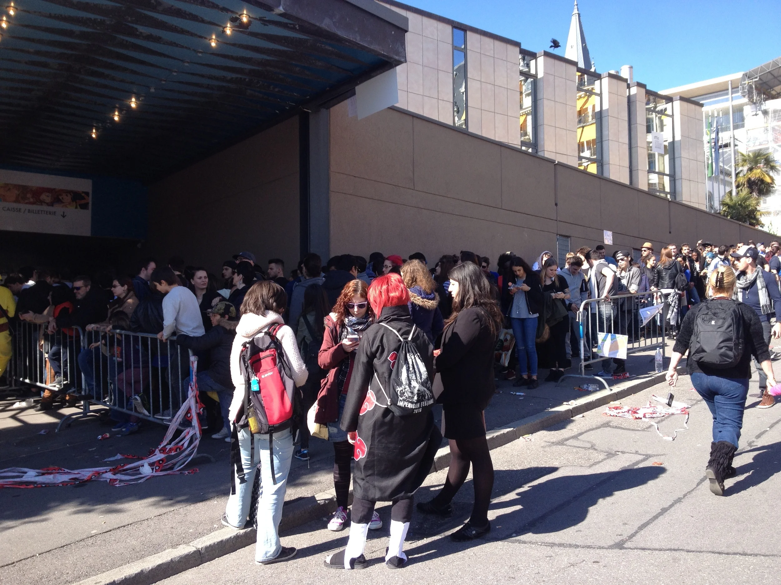La foule en arrivant à Montreux...
