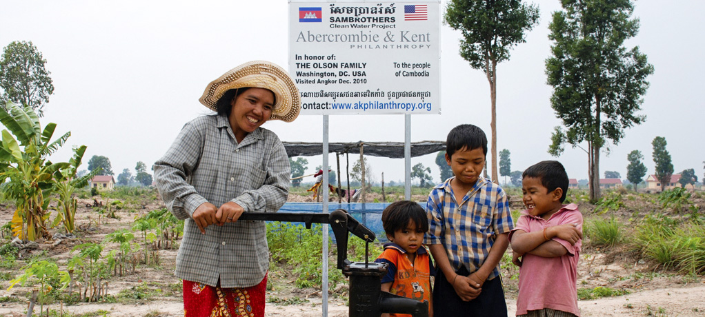 Abercrombie & Kent Philanthropy - Well in Cambodia.