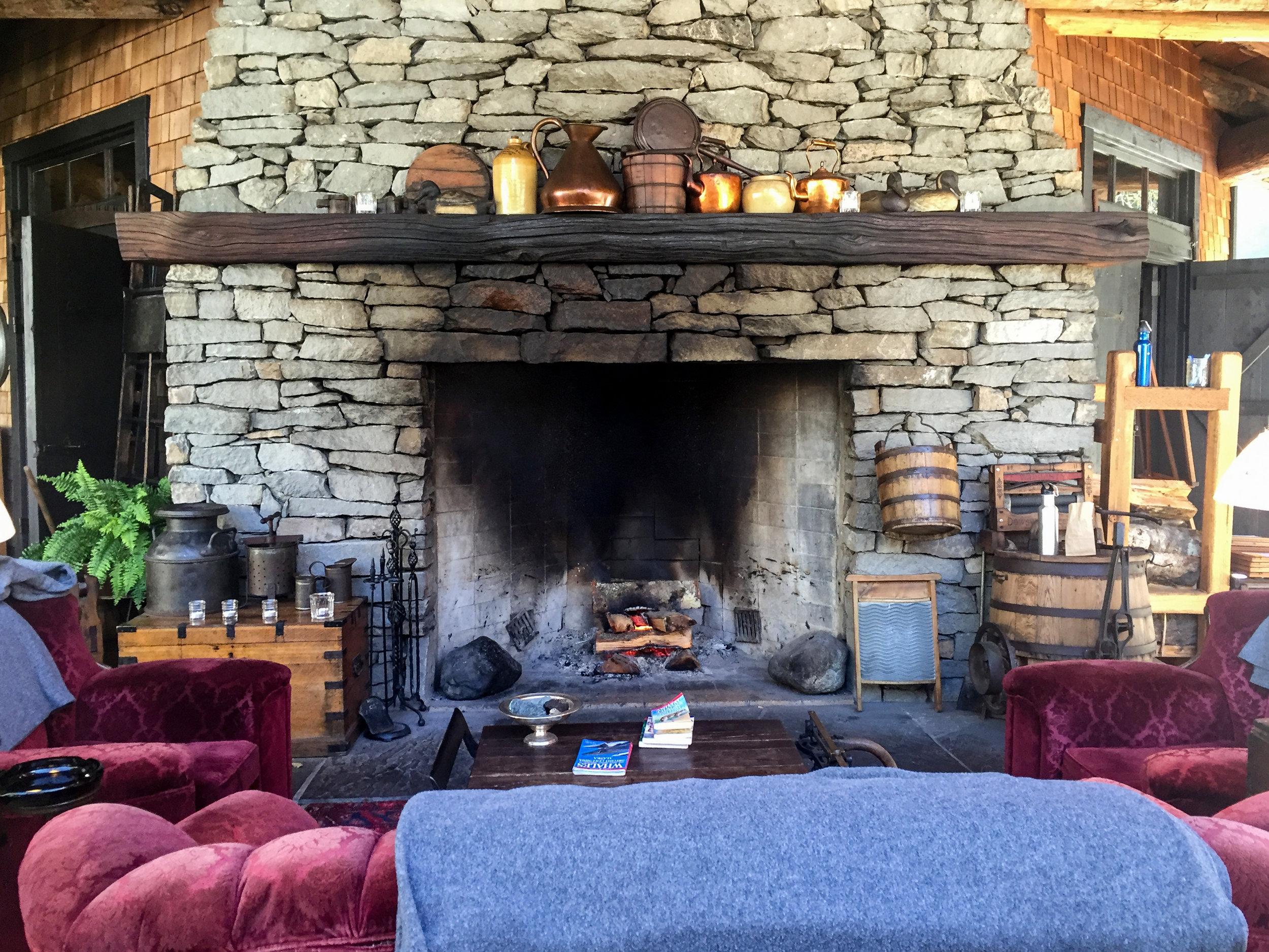 Outdoor Hearth at the Cookhouse building - Source Clayoquot Wilderness Resort