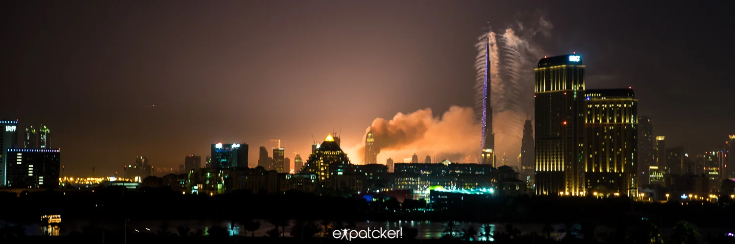That smoke is certainly not from the fireworks. This was taken at the beginning of the show (i think...)
