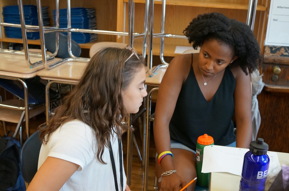  As a counselor at BEAM Discovery, Zeñia also TA’ed and provided support during Open Math Time (OMT), when students work on math of their own choosing. 