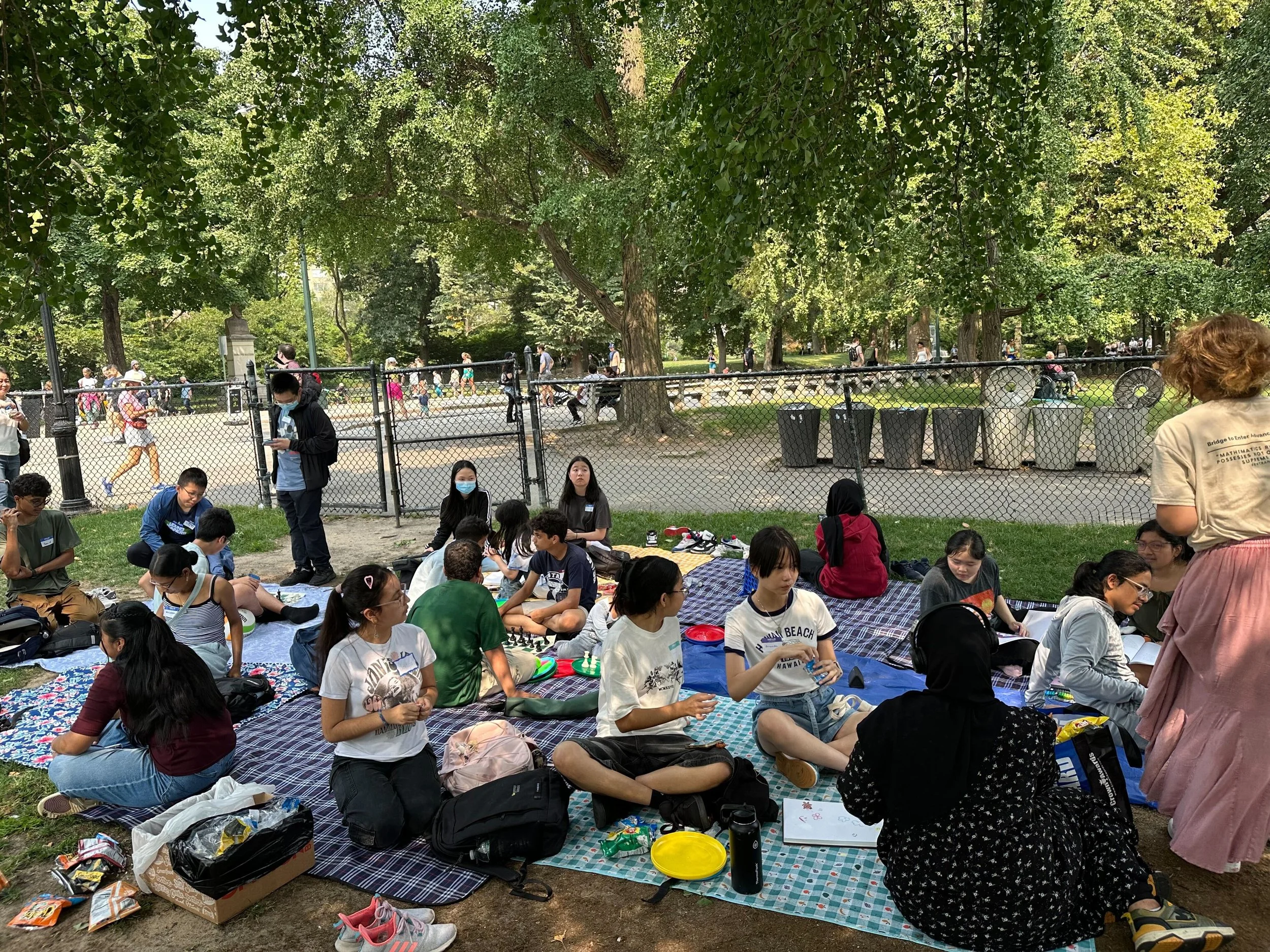  NYC students start off the fall semester with a picnic in Central Park.  
