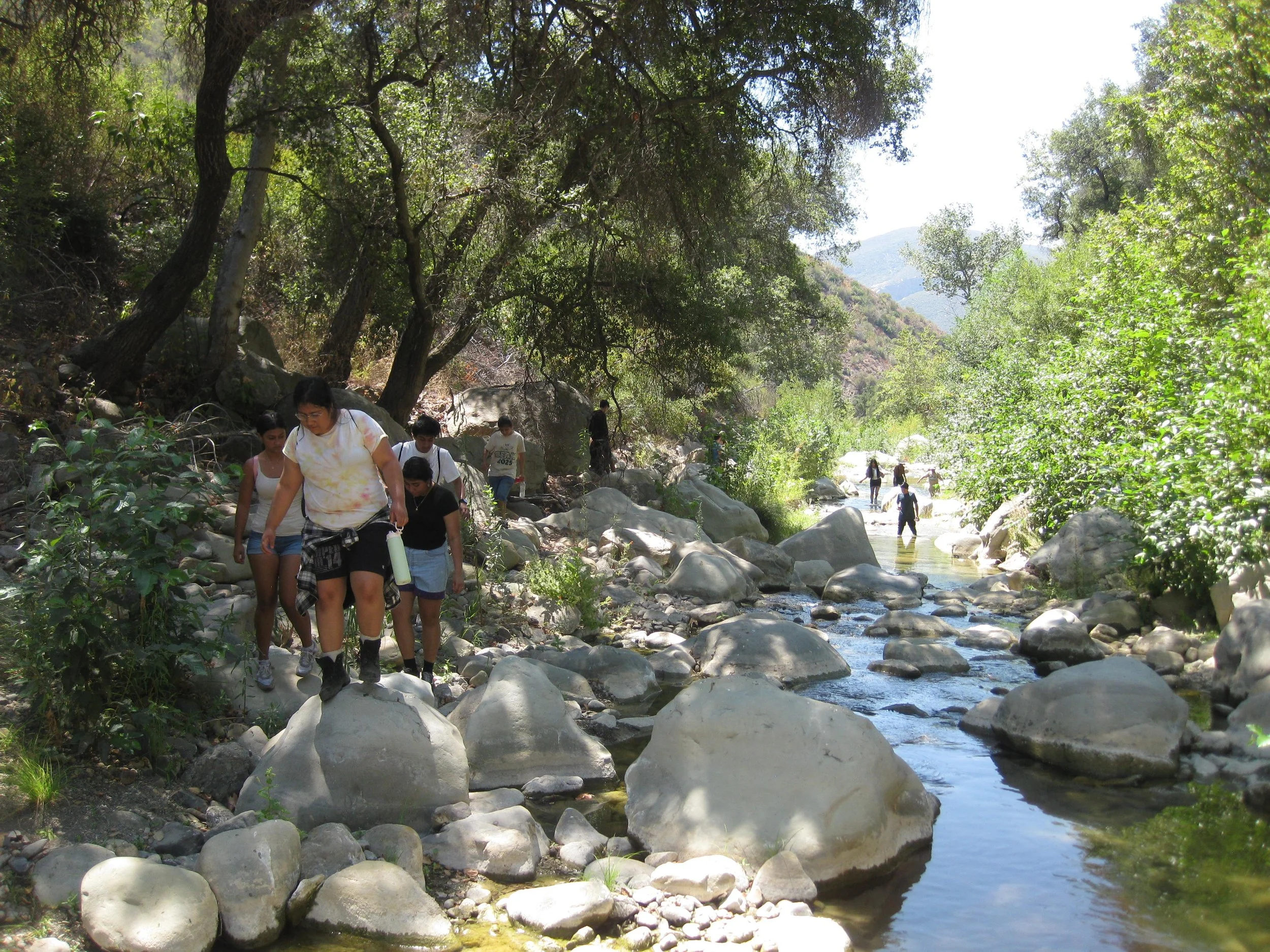  LA students go on a scenic, informative hike at our board member Rufus Williams’ farm in Ojai.  