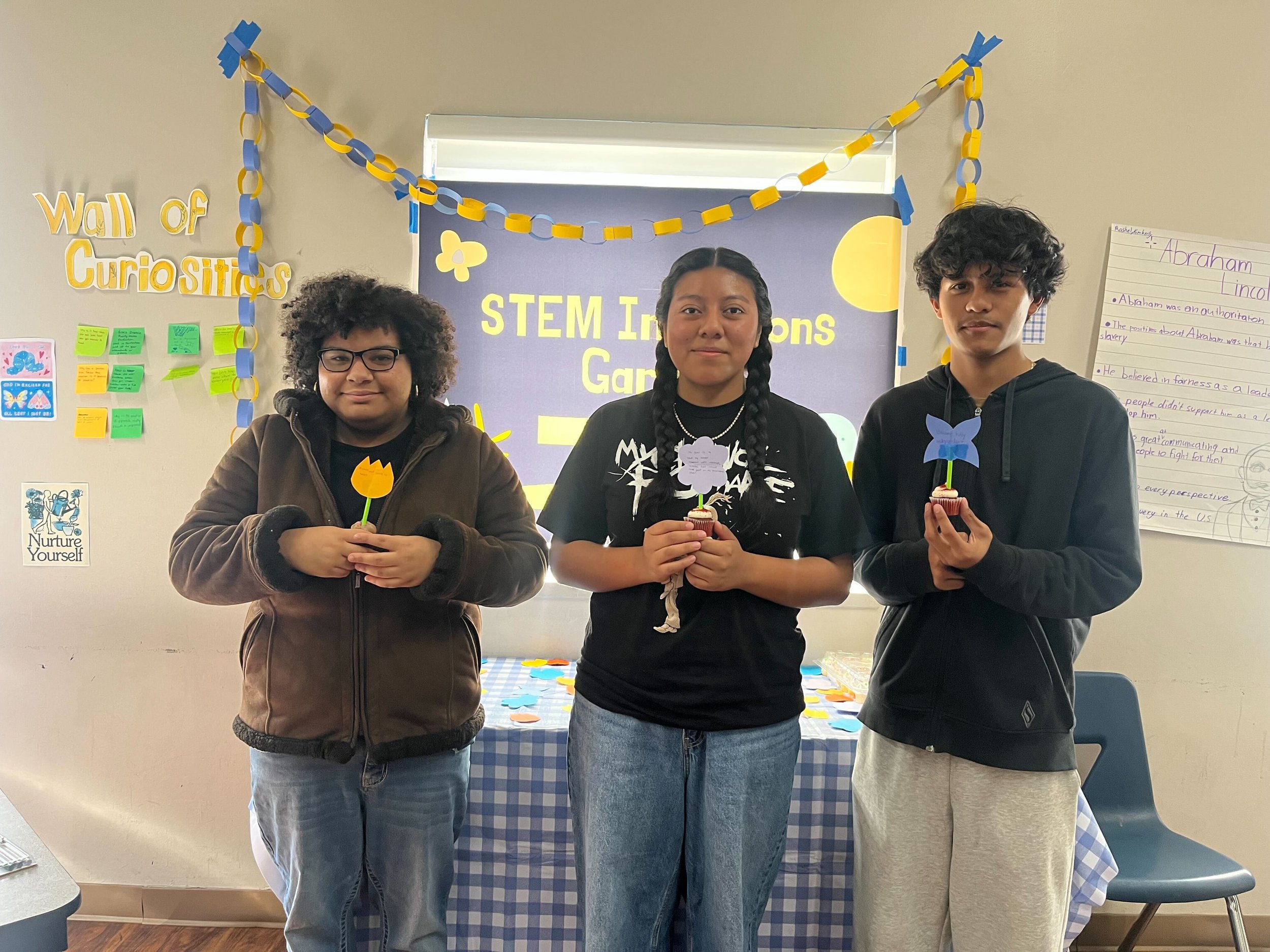  LA students set their STEM intentions for the spring semester during a STEM Intentions Garden activity.  