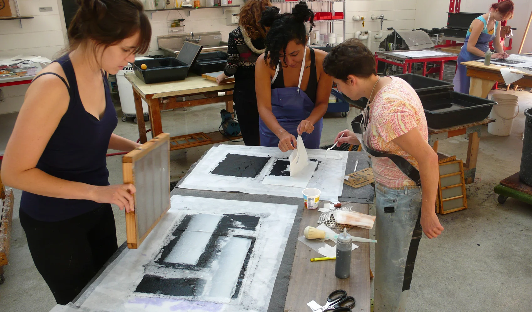  pulp painting workshop, Fall 2013 UW 