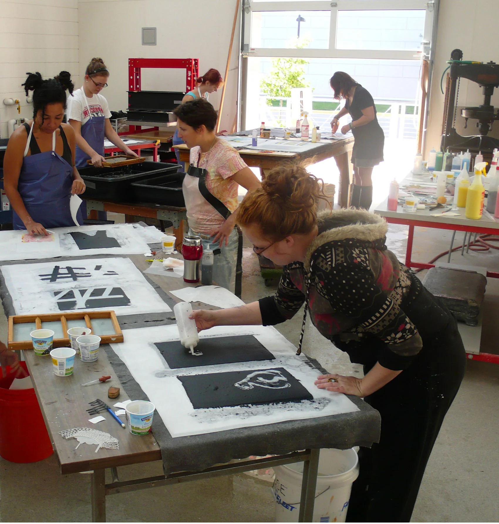 one day pulp painting workshop, Fall 2013