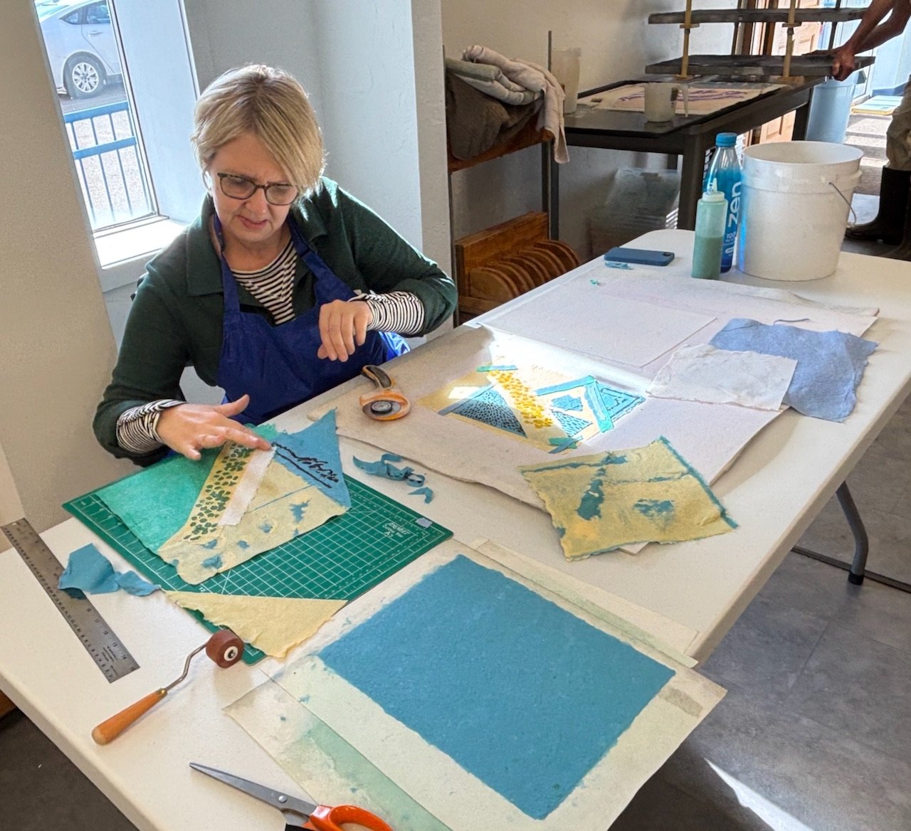  Textile Art Center, Heidi working in the Tapestry workshop, Feb 2026 