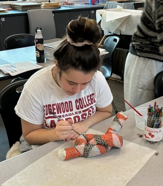  Edgewood College, casting paper workshop, Fall 2024 