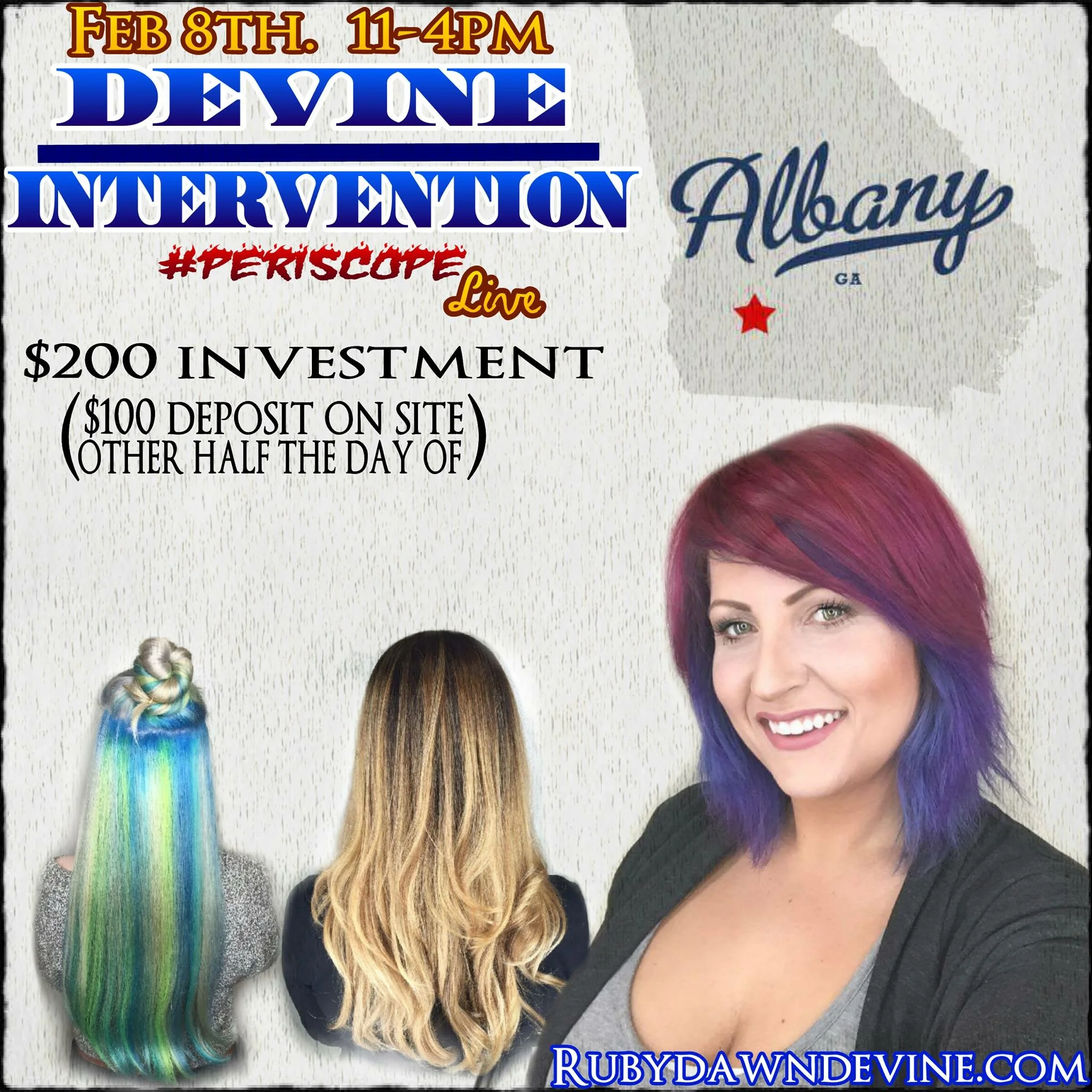 Devine Intervention #PeriscopeLive -  Hair Coloring Interactive Demo