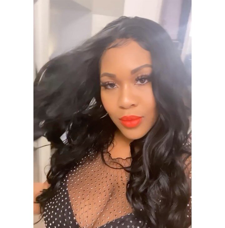 Good☀️Thx u @chantichelacewig  4 this #beautiful unit 🙏🏾🎁 🙎🏾&zwj;♀️- rocked the 🎤 in it perfectly! 💋
Grab this premium, affordable piece girl you need it haha - Wavy Lace Front Wig... https://www.amazon.com/dp/B095WV2ZJZ?ref=ppx_pop_mob_ap_sha