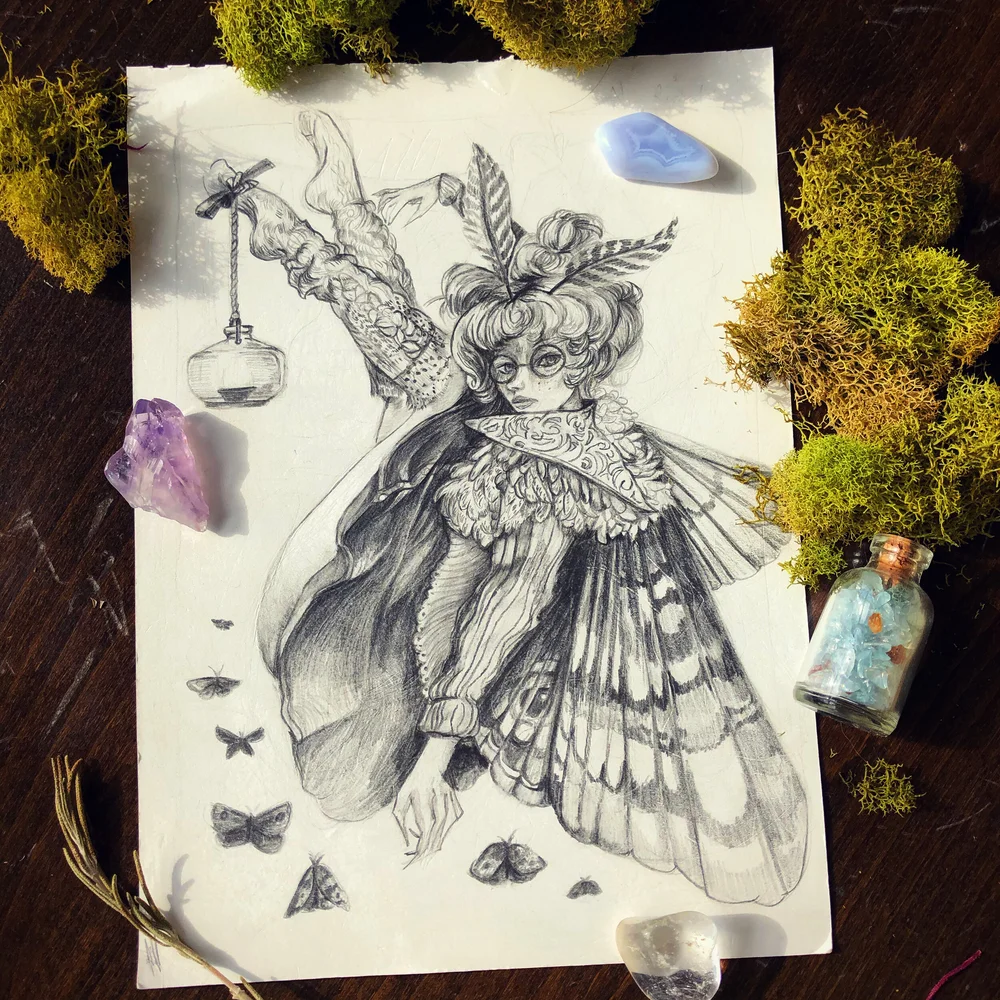 絵画 Moth Girl 864F67C6-D943-4E02-86D3-