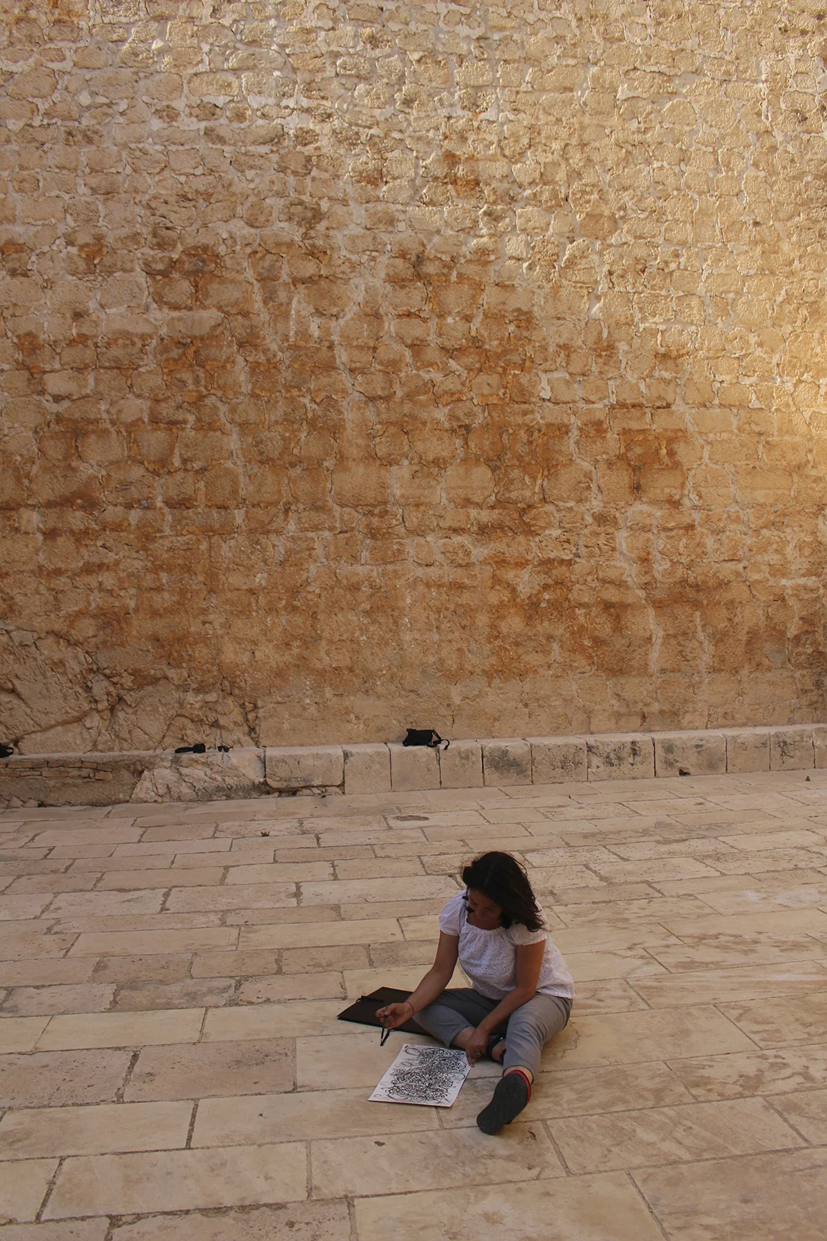 Melissa Marks in the Castle’s “Patio de Honor”.