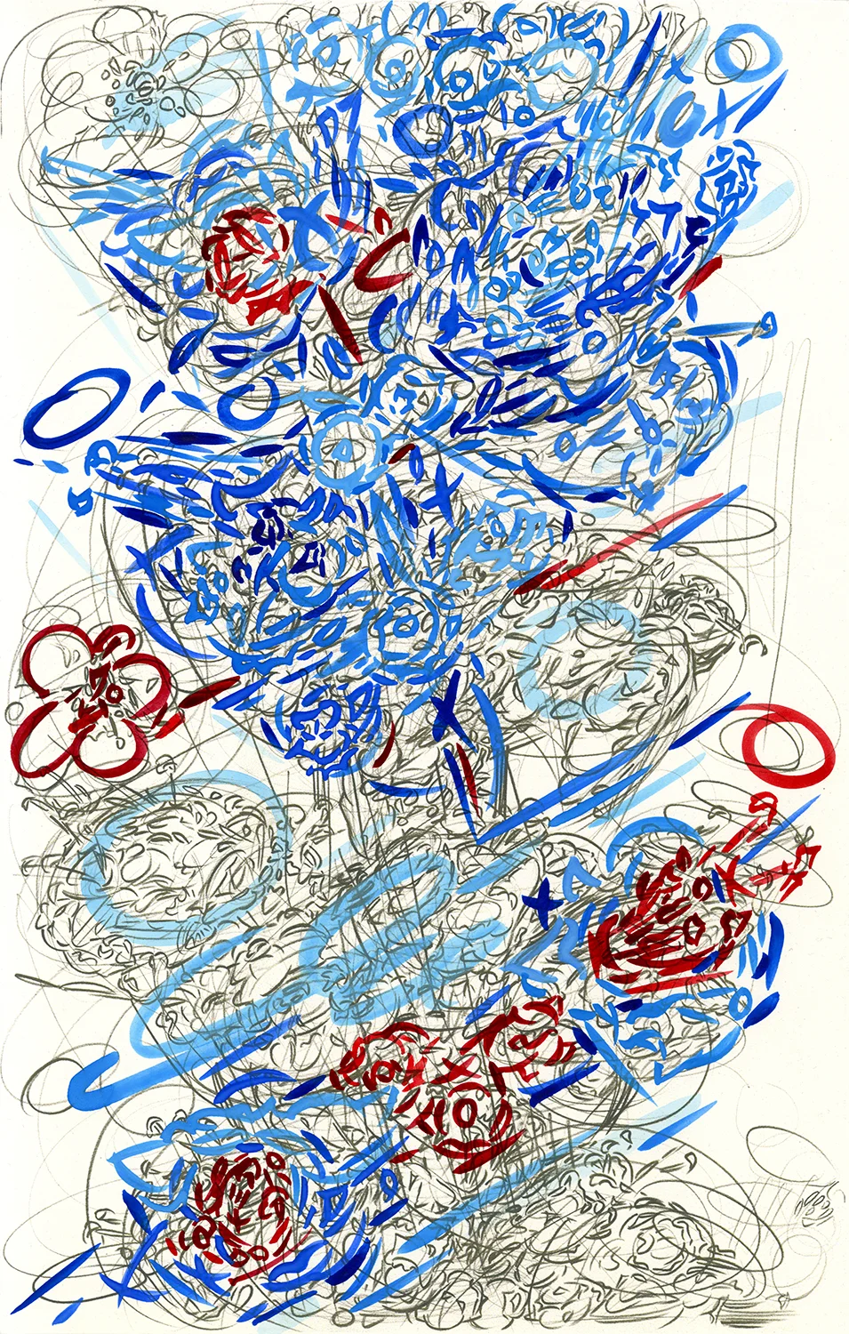 Significant Transport Color #1 , 2016, pencil and gouache on paper, 17” x 11”