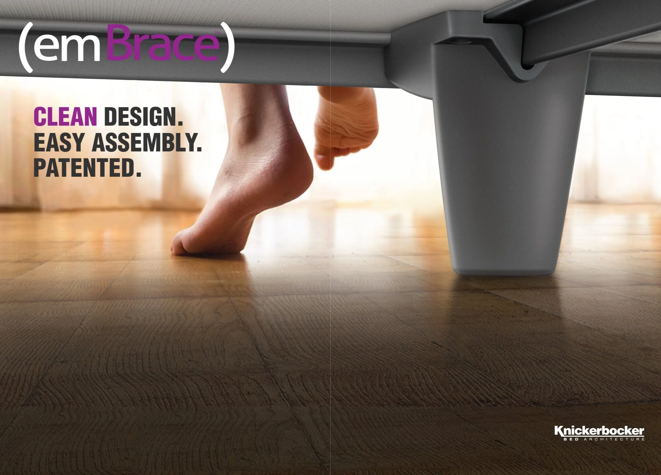  em(Brace) Frame rendering and graphics for large floor to ceiling print (divided into two halves.) 
