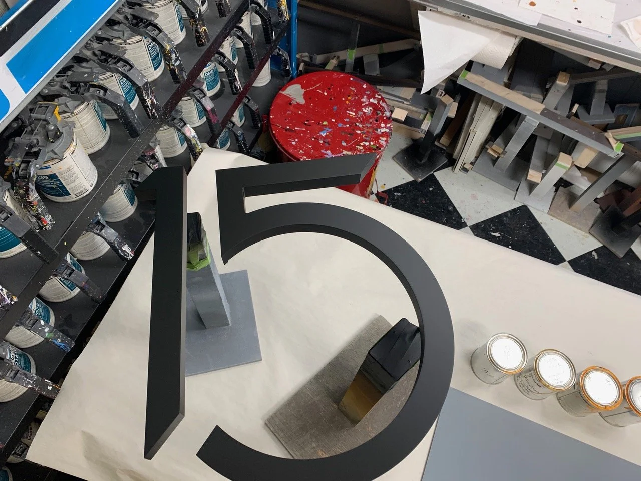  Cut on a CNC out of (hard) high density urethane foam and painted with automotive grade paint 