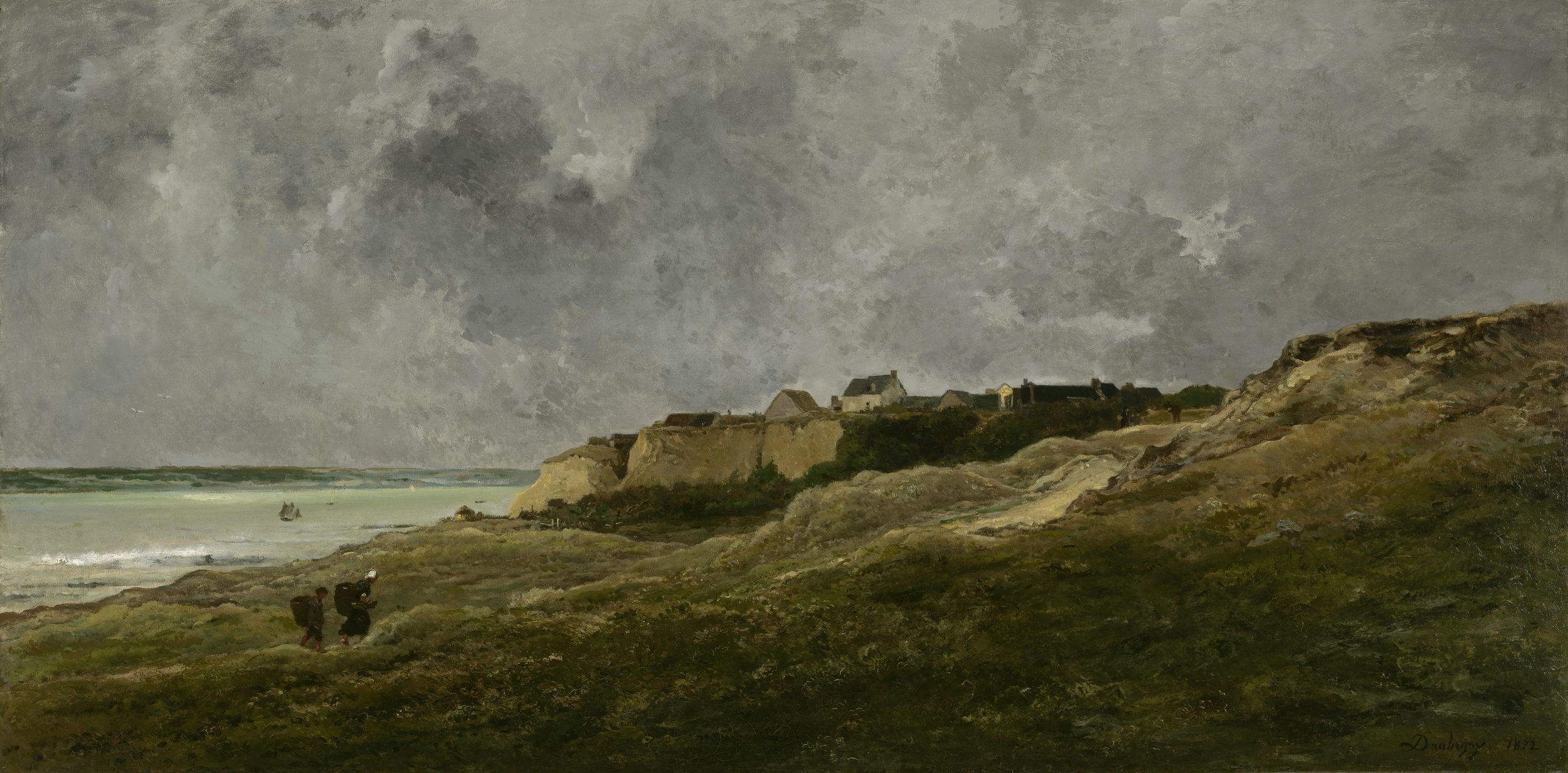   Charles-François Daubigny  Cliffs at Villerville-sur-Mer, ca. 1864 Image: © The Mesdag Collection 