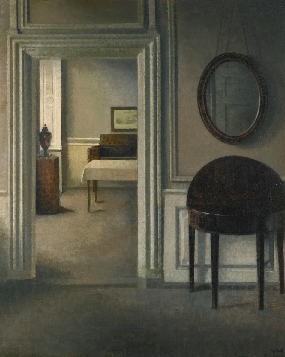   Vilhelm Hammershøi  Interior with a mirror, 1907 Image: © owner 