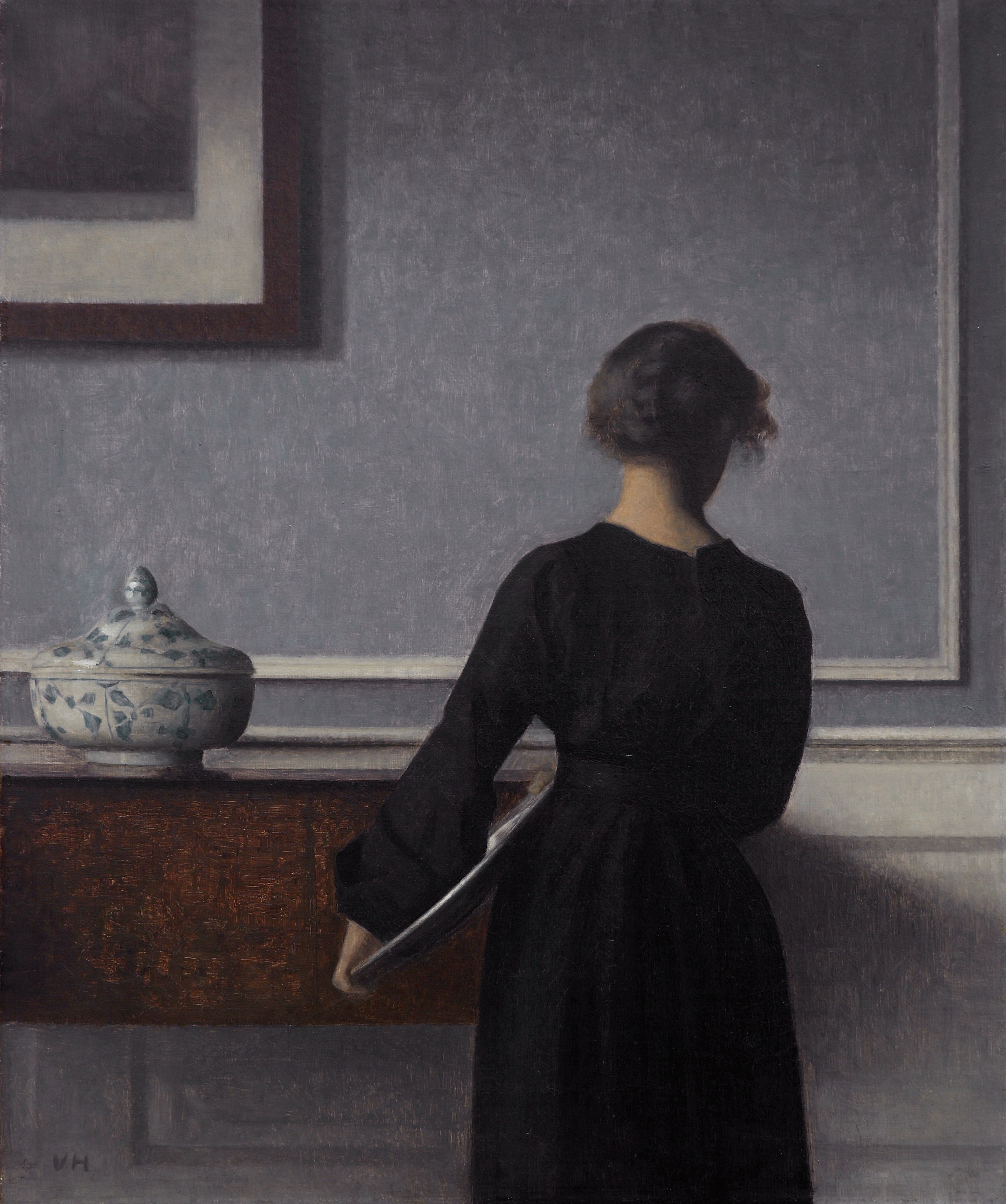   Vilhelm Hammershøi  Interior with Young Woman Seen from the Back, 1904 Image: © Randers Museum of Art 