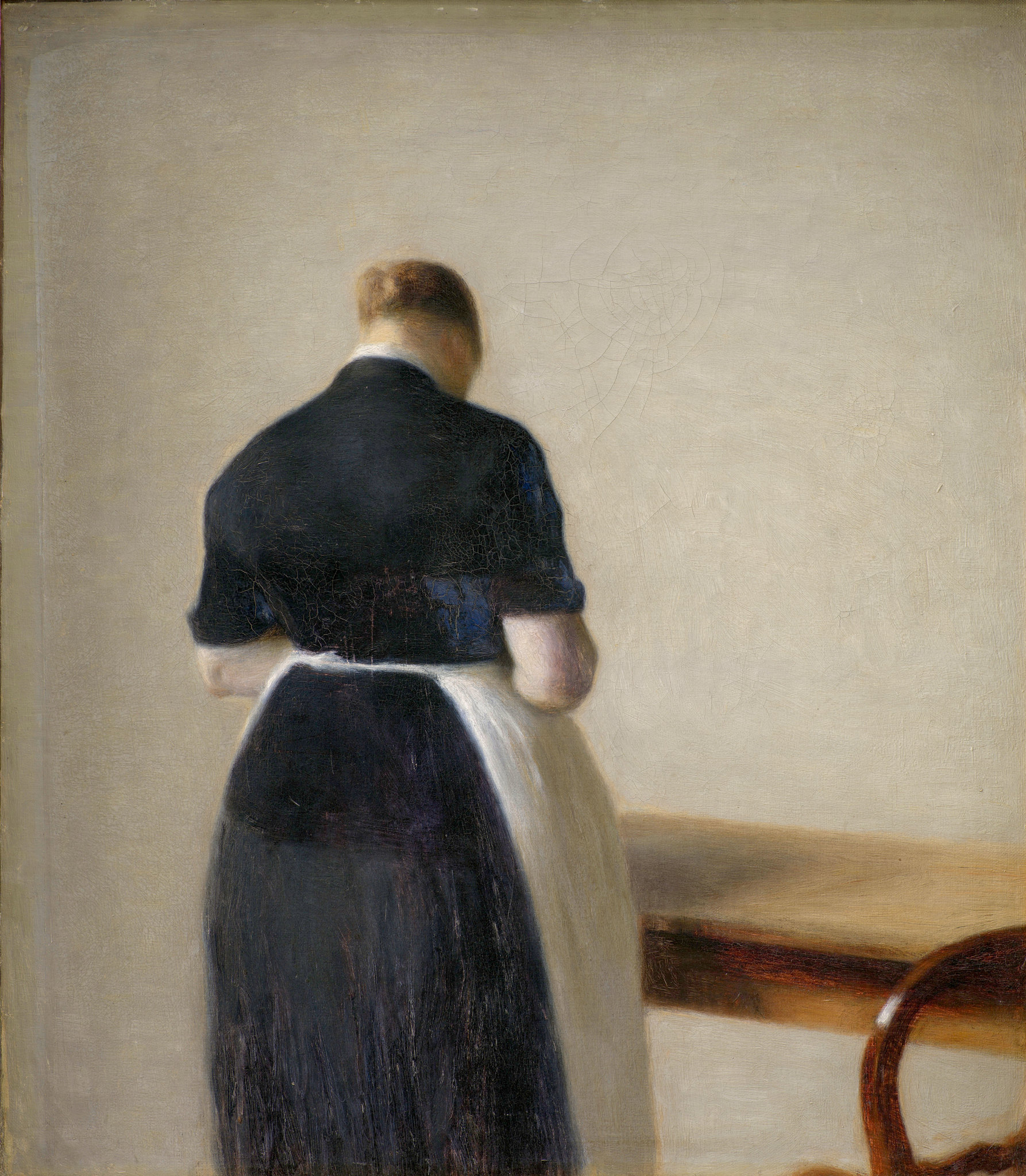   Vilhelm Hammershøi  Woman Seen from the Back, 1888 Image: © SMK – The National Gallery of Denmark 
