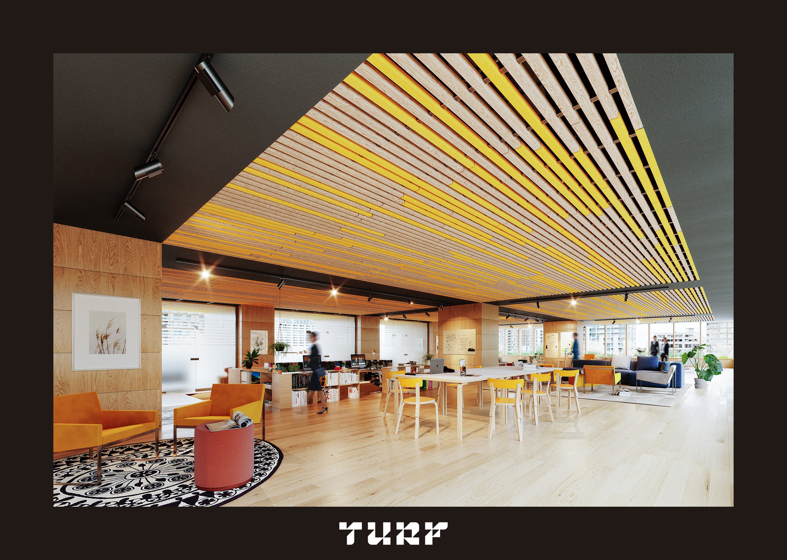   PRODUCT* TURF design (US)  Arbor ceiling baffle images: © imperfct* 