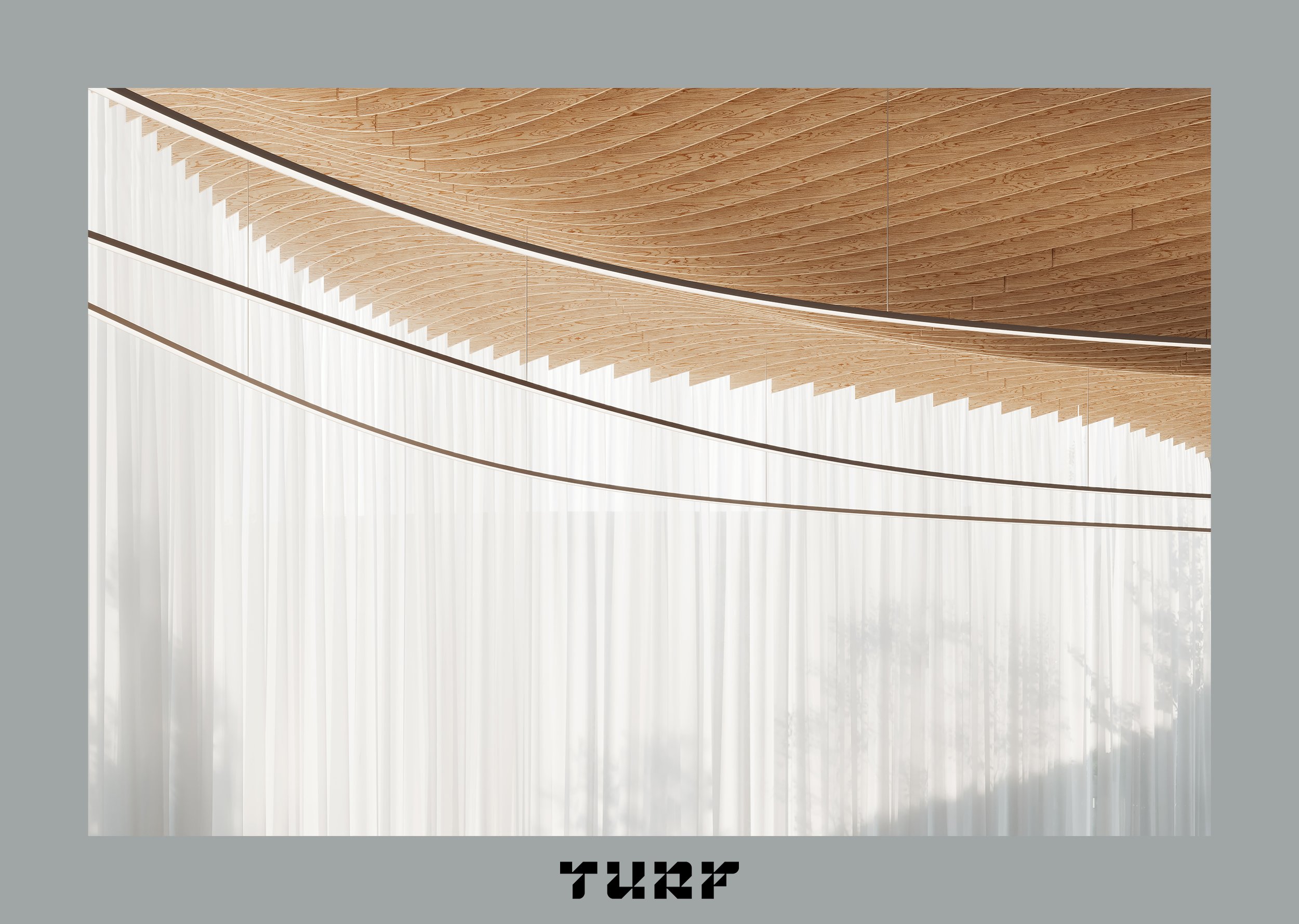   PRODUCT* TURF design (US)  Timber ceiling baffle images: © imperfct* 