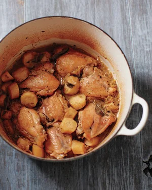 Braised Chicken and Parsnips