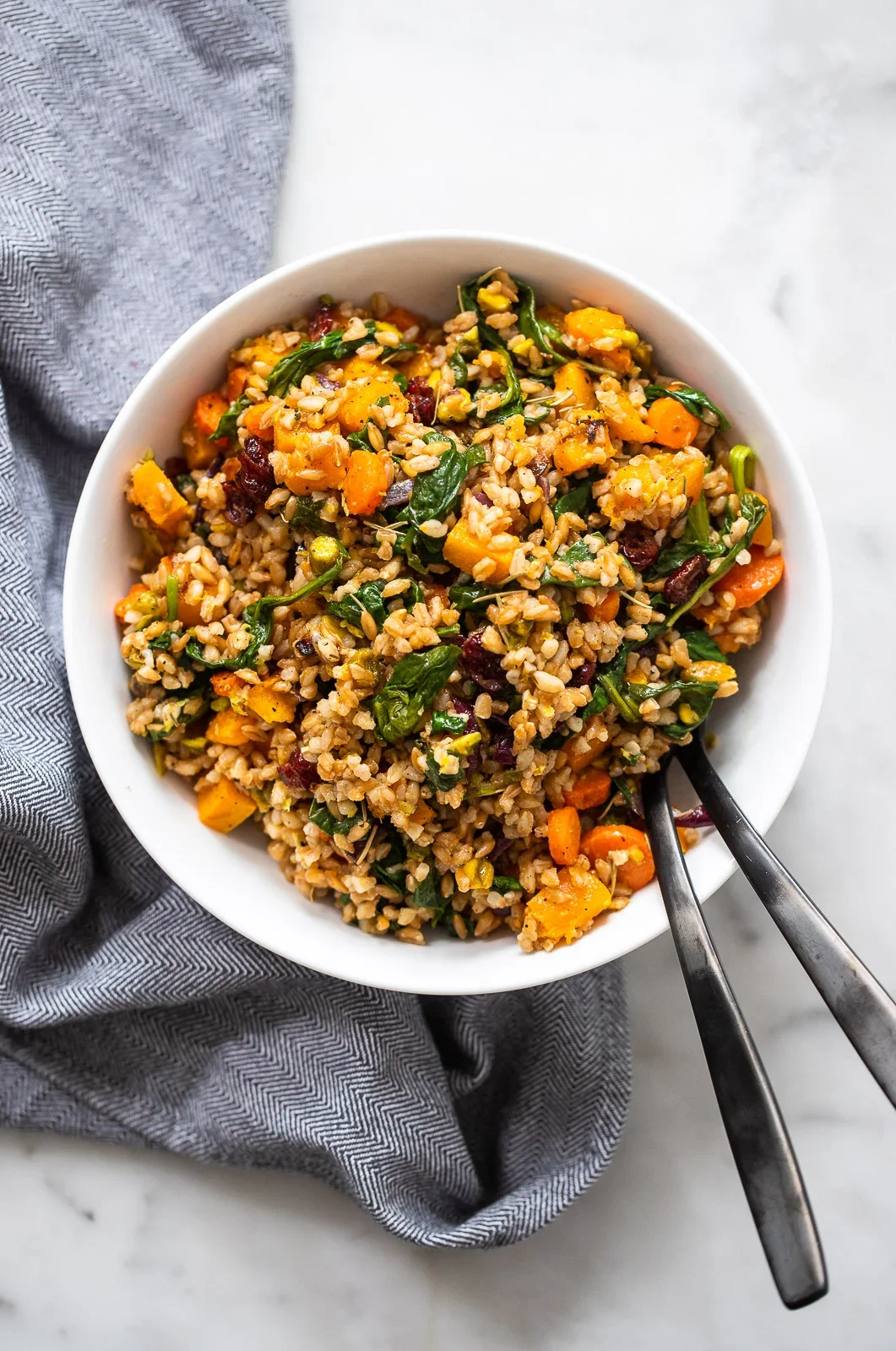 Warm Farro Salad with Roasted Root Vegetables