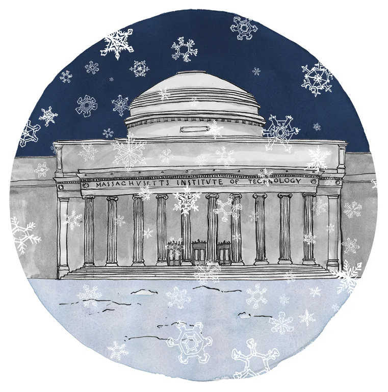 Commissioned illustration for MIT's alumni holiday card.