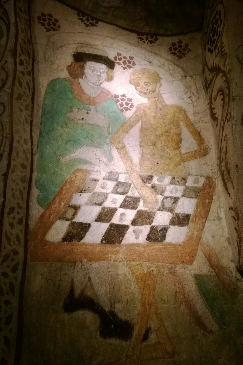 Та самая Cмерть с шахматами в церкви Тэбю. Посвящается всем фанатам фильма Ингмара Бергмана "Седьмая печать"