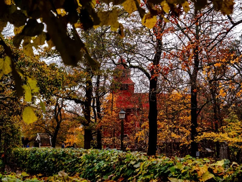 осень в скансене, стокгольм какая погода, деревянная церковь сеглора.jpg