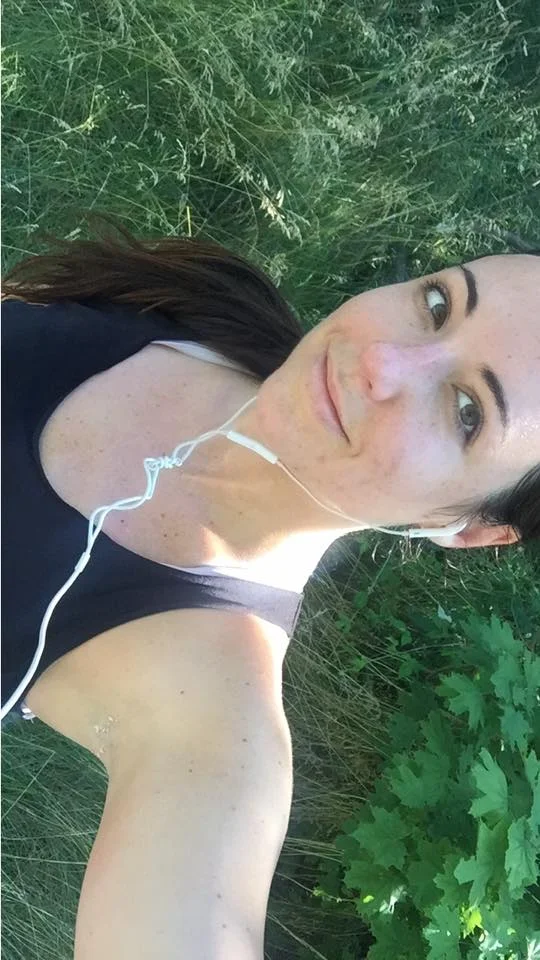 Post-run selfie. Must be the runner's high haha